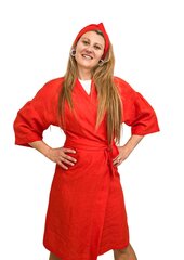 Poolpikk kimono naistele, punane hind ja info | Naiste jakid | kaup24.ee