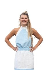 Top naistele, helesinine, valge äärega hind ja info | Naiste pluusid, särgid | kaup24.ee
