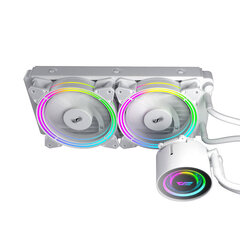 Darkflash TR240 PC Water Cooling AiO RGB 2x 120x120, baltas hind ja info | Arvuti ventilaatorid | kaup24.ee