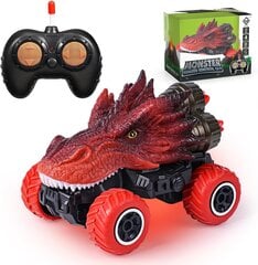 RC auto Dinosaur Vatos, punane/must hind ja info | Poiste mänguasjad | kaup24.ee