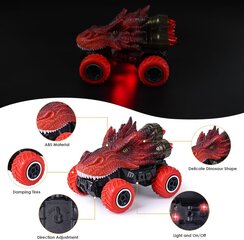 RC auto Dinosaur Vatos, punane/must hind ja info | Poiste mänguasjad | kaup24.ee