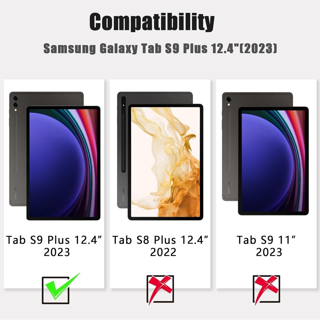 InnoGear Samsung Galaxy Tab s9 Plus 2023 hind ja info | Tahvelarvuti kaaned ja kotid | kaup24.ee