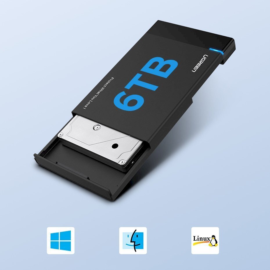 HDD SSD korpus Ugreen, SATA 2.5, USB 3.2, Gen 1 цена и информация | Välised kõvakettad (SSD, HDD) | kaup24.ee