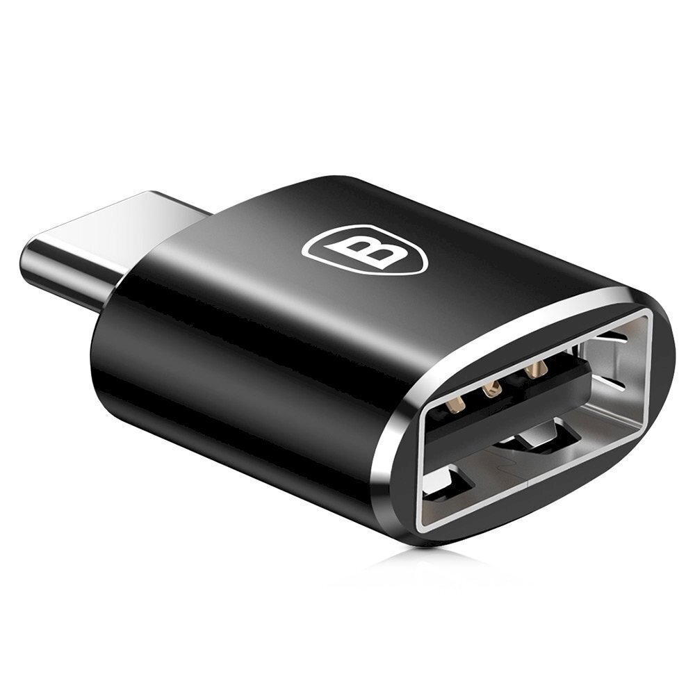 Adapter Baseus, USB USB-C OTG ühendusse, must цена и информация | USB jagajad, adapterid | kaup24.ee