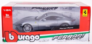 Automudel Bburago Ferrari Roma Gray 26029 GY, 1:24 hind ja info | Poiste mänguasjad | kaup24.ee