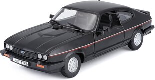 Mudelauto Bburago Ford Capri 1982 must 21093BK, 1:24 hind ja info | Poiste mänguasjad | kaup24.ee