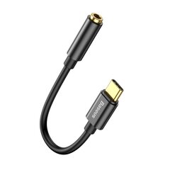 Kõrvaklappide adapter Baseus L541, USB-C ja 3,5 mm audiopesa, DAC, must hind ja info | USB jagajad, adapterid | kaup24.ee