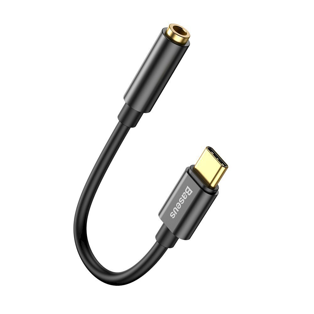 Kõrvaklappide adapter Baseus L541, USB-C ja 3,5 mm audiopesa, DAC, must цена и информация | USB jagajad, adapterid | kaup24.ee