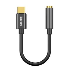 Kõrvaklappide adapter Baseus L541, USB-C ja 3,5 mm audiopesa, DAC, must hind ja info | USB jagajad, adapterid | kaup24.ee