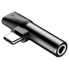 Helikonverter Baseus L411, USB-C USB-C adapter, 3,5 mm. pistikus, must hind ja info | USB jagajad, adapterid | kaup24.ee
