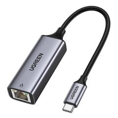 Väline LAN-adapter, RJ45 USB-C 1, Gigabit Ethernet, hall hind ja info | USB jagajad, adapterid | kaup24.ee