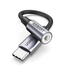 Переходник для наушников, USB-C и 3,5 мм, мини-джек 10 см, черный цена и информация | Адаптеры и USB-hub | kaup24.ee