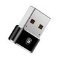 Väike adapteripistik Baseus, USB-C USB-pistmele, must цена и информация | USB jagajad, adapterid | kaup24.ee