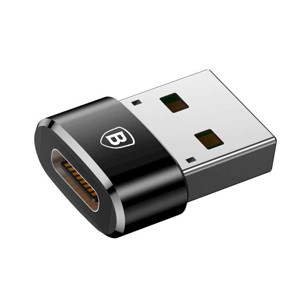 Väike adapteripistik Baseus, USB-C USB-pistmele, must цена и информация | USB jagajad, adapterid | kaup24.ee