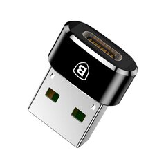 Маленький штекер-переходник, Baseus, разъем USB-C - USB, черный цена и информация | Адаптеры и USB-hub | kaup24.ee