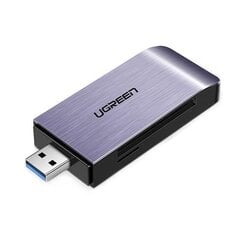 Устройство для чтения карт памяти, Ugreen, разъем SD / micro SD / CF / MS USB 3.0, серый цена и информация | Аксессуары для компонентов | kaup24.ee