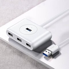 Multifunktsionaalne HUB USB-portide jaotur, Ugreen, 4x USB 3.0, 1 m, valge hind ja info | USB jagajad, adapterid | kaup24.ee