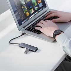 Разветвитель USB портов HUB, Ugreen, 4x USB 3.2 с портом питания micro USB, серый цена и информация | Адаптеры и USB-hub | kaup24.ee