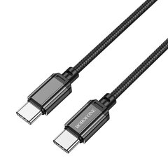 Borofone Cable BX87 Sharp - Type C to Type C - PD 60W 1 metre black цена и информация | Кабели и провода | kaup24.ee
