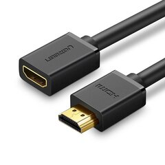 Кабель-удлинитель, Ugreen, 0,5 м., HDMI 4K 10,2 Гбит/с., 340 МГц., черный цена и информация | Адаптеры и USB-hub | kaup24.ee