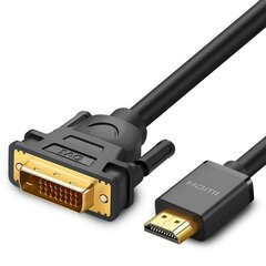 Кабель-переходник, Ugreen, DVI - HDMI FHD 60Hz 1,5 м, черный цена и информация | Адаптеры и USB-hub | kaup24.ee