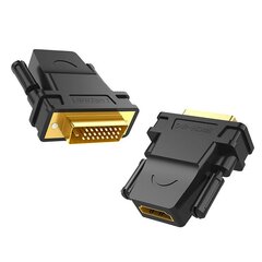 Adapteripistik Ugreen 201241, HDMI sisemine - DVI väline FHD 60Hz, must hind ja info | USB jagajad, adapterid | kaup24.ee