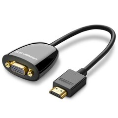 Внешний кабель-переходник HDMI на внутренний VGA FHD, черный цена и информация | Адаптеры и USB-hub | kaup24.ee