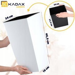 Pott Kadax 24 cm x 24 x 46,5 cm läbimõõt 24 cm plastikust valge hind ja info | Dekoratiivsed lillepotid | kaup24.ee