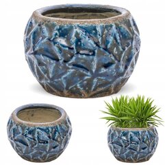 Цветочный горшок Duwen 17 х 17 х 12,5 см, керамика, синий цена и информация | Вазоны | kaup24.ee