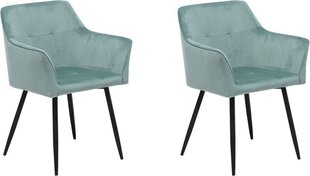 2 tooli komplekt Beliani Jasmin, roheline/must hind ja info | Söögitoolid, baaritoolid | kaup24.ee