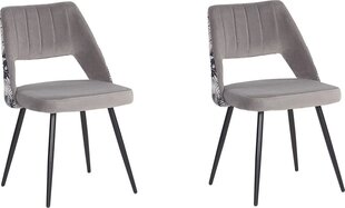 Комплект из 2-х стульев Beliani Ansley, серые / чёрные цена и информация | Стулья для кухни и столовой | kaup24.ee
