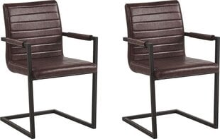 2 tooli komplekt Beliani Buford, pruun/must hind ja info | Söögitoolid, baaritoolid | kaup24.ee
