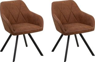 Комплект из 2 стульев Beliani Monee, коричневый/черный цена и информация | Стулья для кухни и столовой | kaup24.ee