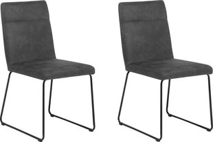 Комплект из 2-х стульев Beliani Nevada, серый / чёрный цена и информация | Стулья для кухни и столовой | kaup24.ee