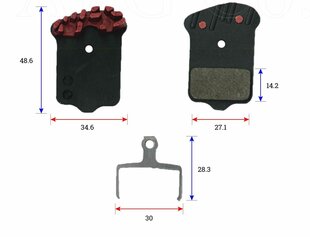 Колодки для дисковых тормозов (пара), Baradine цена и информация | Другие запчасти для велосипеда | kaup24.ee