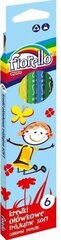 Карандаши Fiorello Super Soft, 6 шт. цена и информация | Принадлежности для рисования, лепки | kaup24.ee