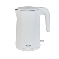 электрический чайник - husla 1,5 л, белый цена и информация | Электрочайники | kaup24.ee