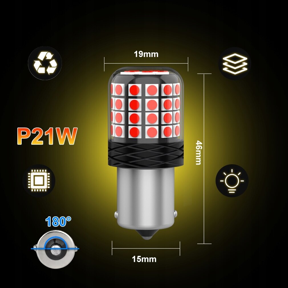 Pirn Xstorm P21W Led Punane hind ja info | Autopirnid | kaup24.ee