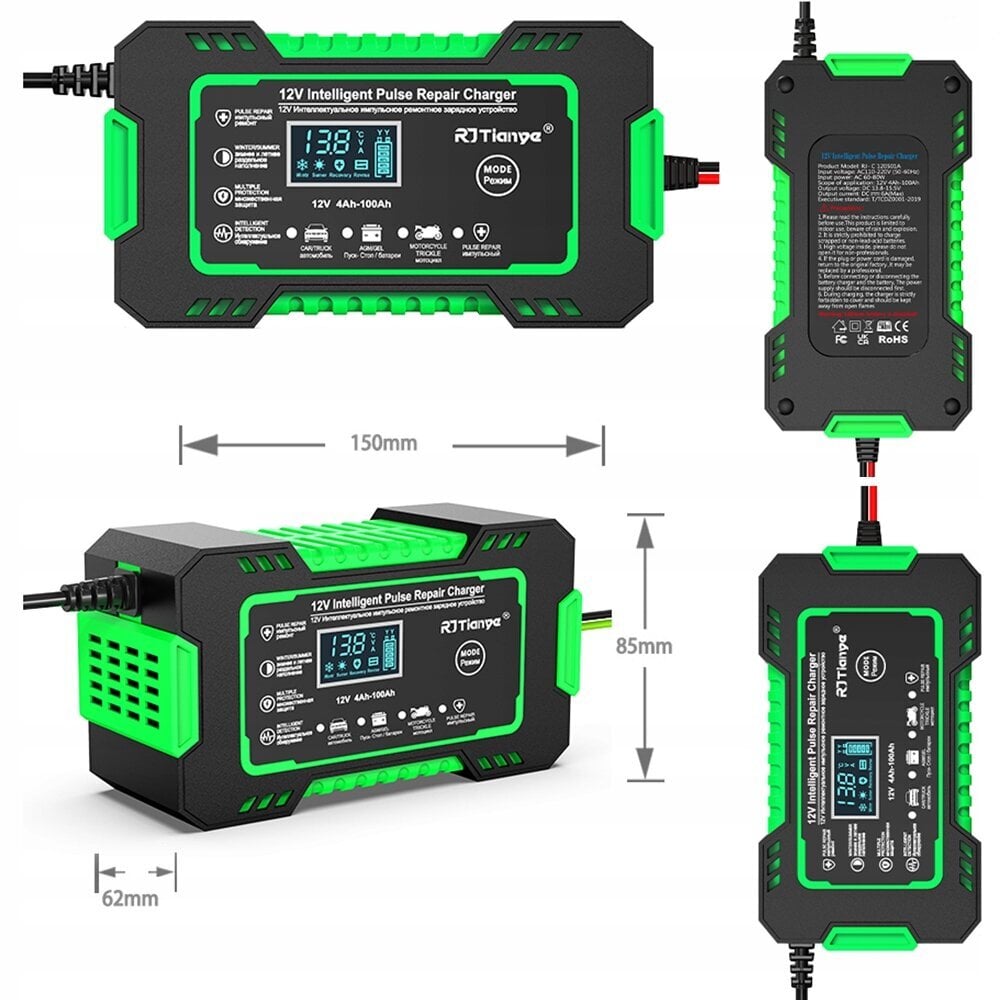 Autolaadija Impulsslaadija 12V 6A Aku Remondifunktsioon hind ja info | Turvasüsteemid ja 12V seadmed | kaup24.ee