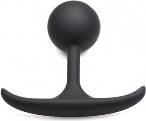 Raskusega anaaltapp silikoonist Xr Brands Comfort Plugs, 8.6 cm, must hind ja info | Anaallelud | kaup24.ee