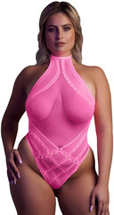Ouch! Glow ярко-розовый сетчатый боди цена и информация | Сексуальное женское белье | kaup24.ee