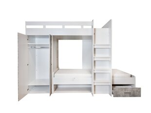 Комплект двухъярусной кровати MAX I, белый/серый цена и информация | Детские кровати | kaup24.ee