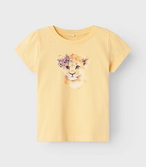 Детская футболка Name It 13230290*01 5715511089295, желтая цена и информация | Рубашки для девочек | kaup24.ee