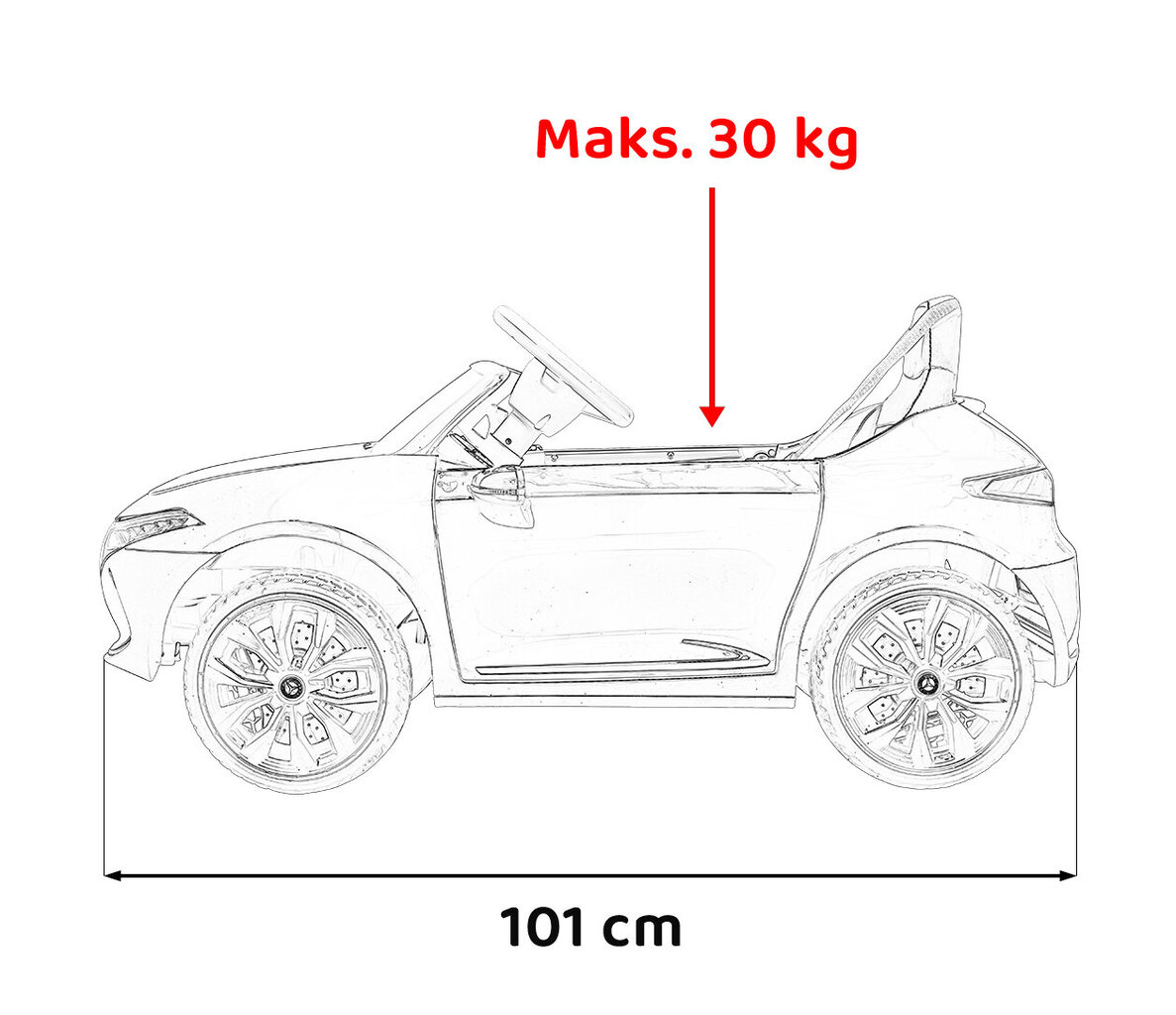 Elektriauto lastele Mercedes Benz AMG EQA, valge цена и информация | Laste elektriautod | kaup24.ee