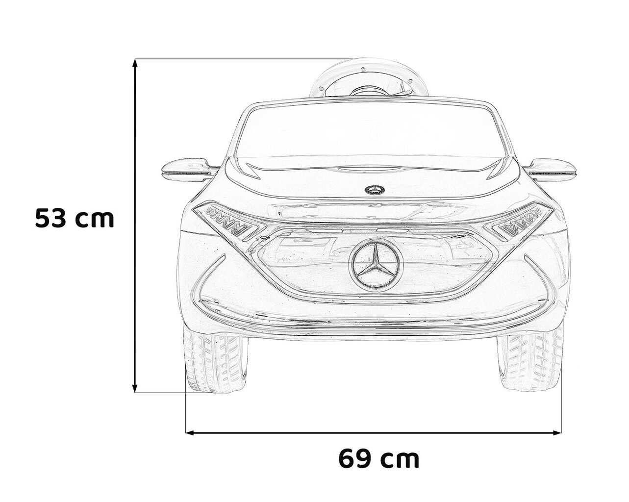 Elektriauto lastele Mercedes Benz AMG EQA, must hind ja info | Laste elektriautod | kaup24.ee