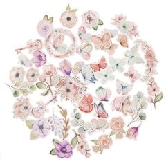 Dekoratiivsed elemendid DallPrint Lilled ja liblikad, 50 tk hind ja info | Aplikatsioonid, dekoratsioonid, kleebised | kaup24.ee