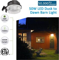 LED светильник для сарая 50 Вт, Intertek AT745 цена и информация | Уличное освещение | kaup24.ee