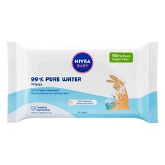 Влажные салфетки Nivea Baby Pure Water, 57 шт. цена и информация | Влажные салфетки | kaup24.ee