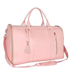 Стильная вместительная дорожная сумка, розовая цена и информация | Чемоданы, дорожные сумки | kaup24.ee