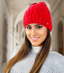 Kamea müts naistele Gizma*07, punane/korall hind ja info | Naiste mütsid ja peapaelad | kaup24.ee